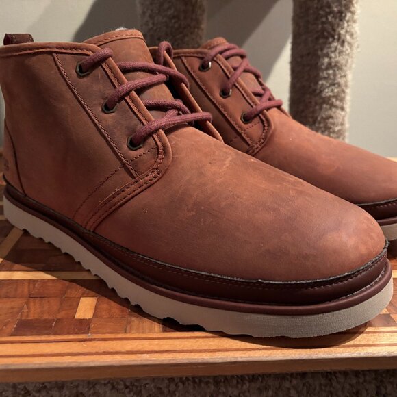 UGG Other - Men's Waterproof Ugg Boots Size 10-Smooth Brown Leather New w/o Box